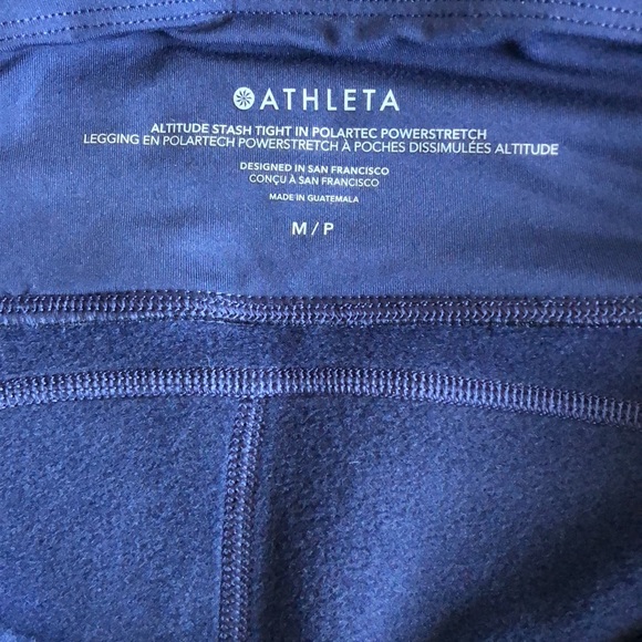 Athleta Altitude Stash Tight Polartec Powerstretch Navy Medium 428836 Petite - Picture 11 of 15